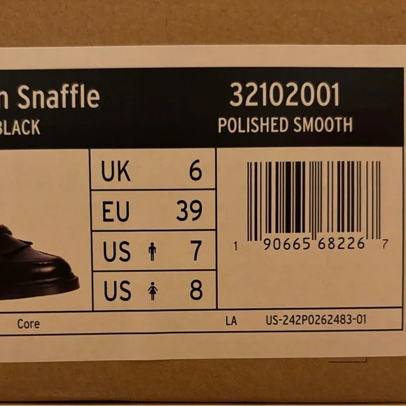 Dr. Martens Black Leather Loafers Adrian Snaffle Women’s 8 NIB - Picture 8 of 9